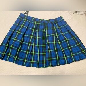 Blue Plaid Skirt